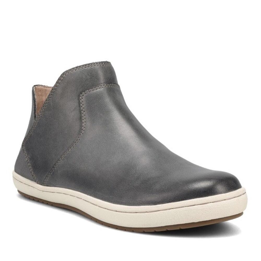 Taos Unity Boots Steel Grey Leather Slip On V-Cut Comfort Sneaker Shoe Sz 8.5